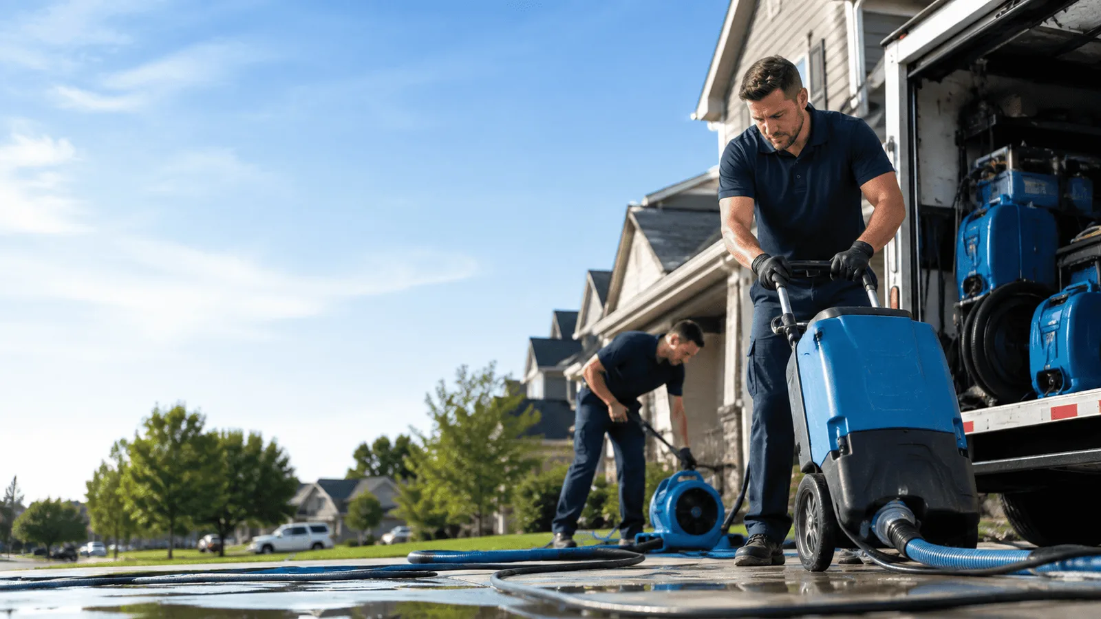Dehumidification being performed in New London, NH
